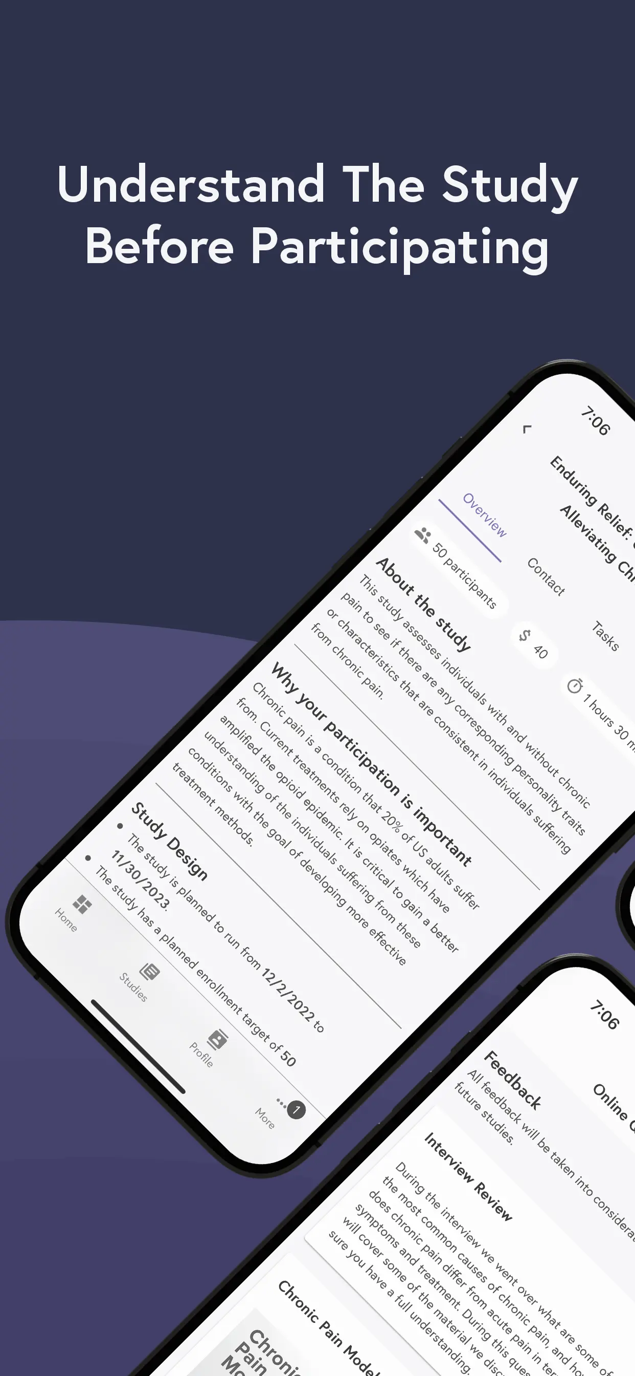 Delven app mockup
