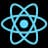 React development stack logo