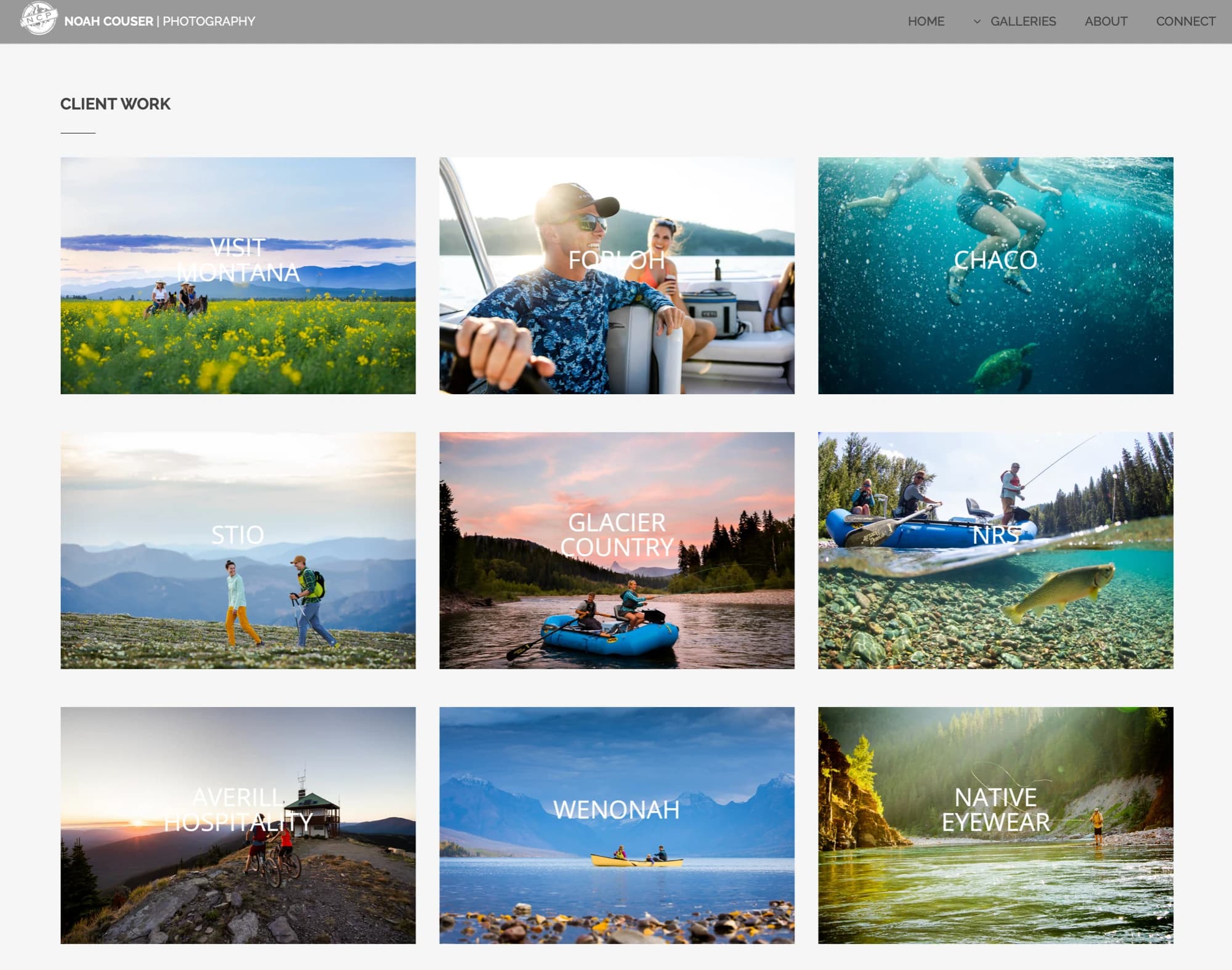 noah couser photography client work page